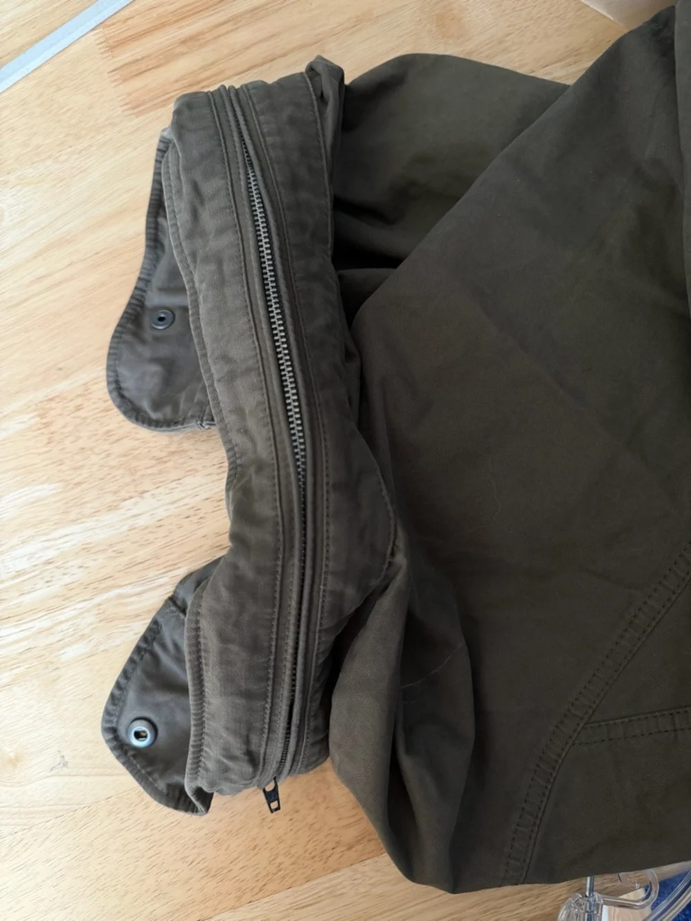 Madewell Men's Cargo Green Field Utility Cotton Hooded Jacket XXL 39516